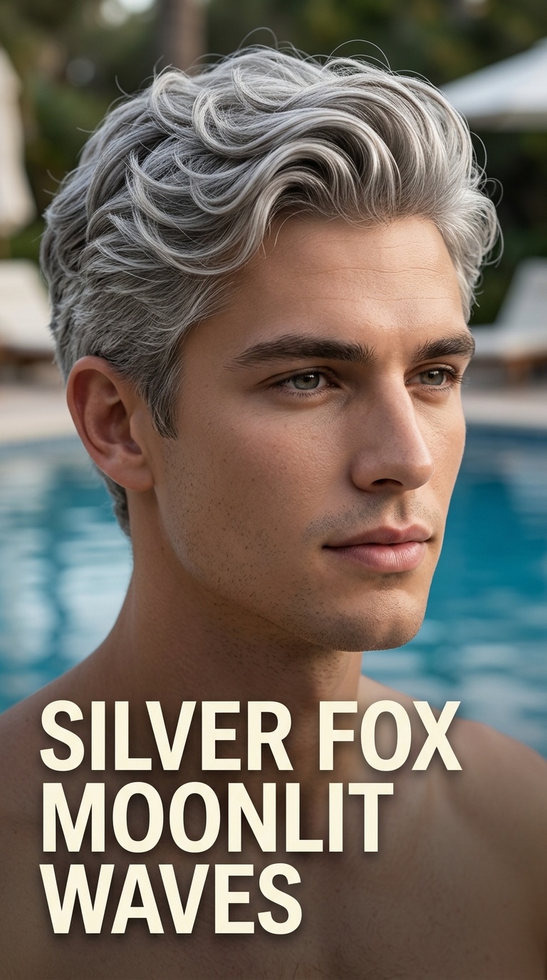 Silver Fox Moonlit Waves