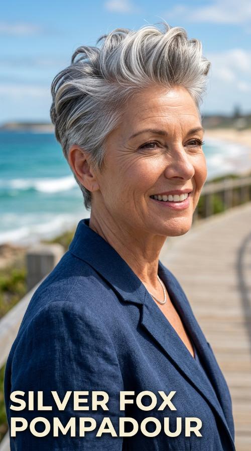 Silver Fox Pompadour
