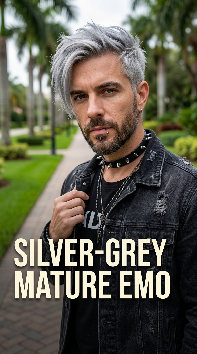 Silver-Grey Mature Emo