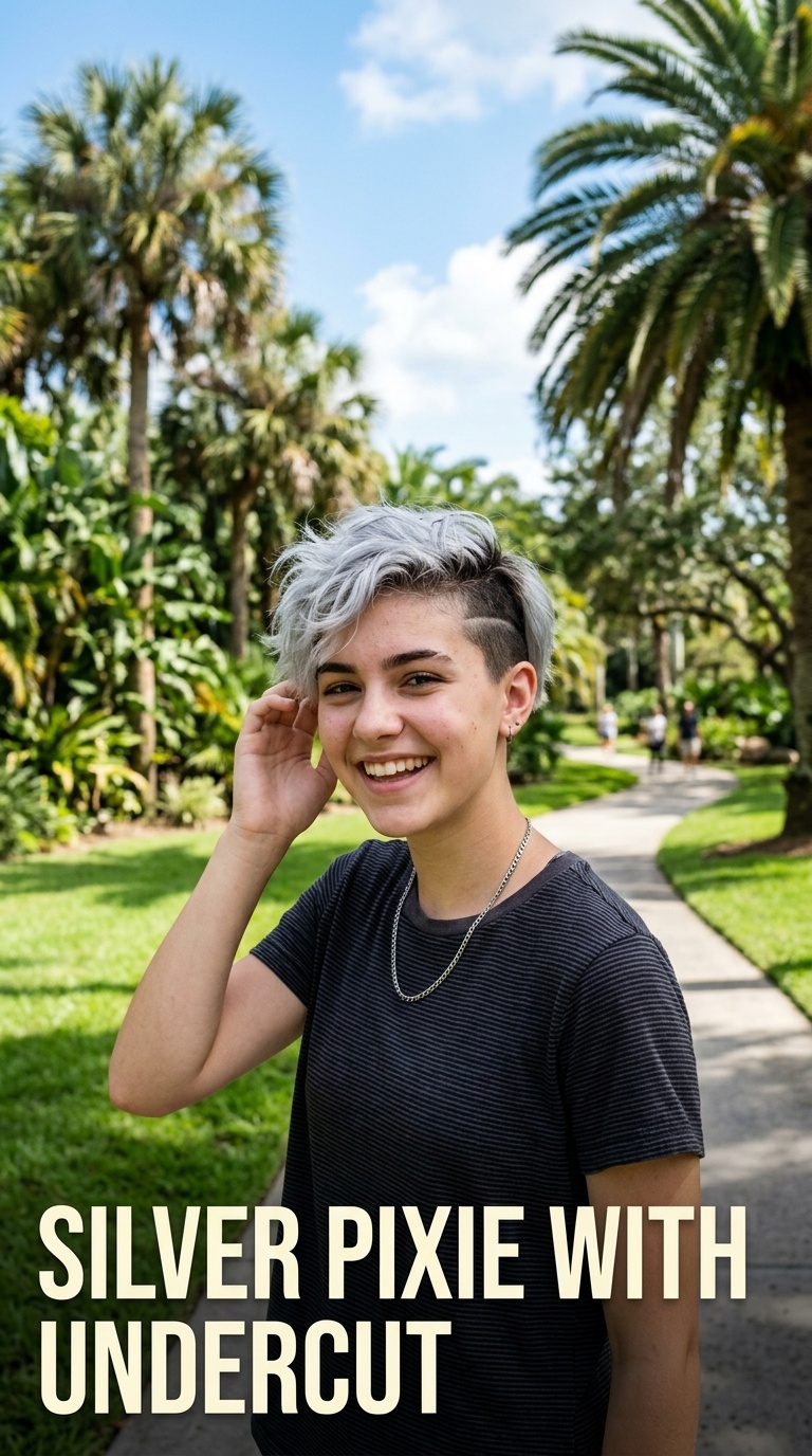 Silver Pixie with Undercut