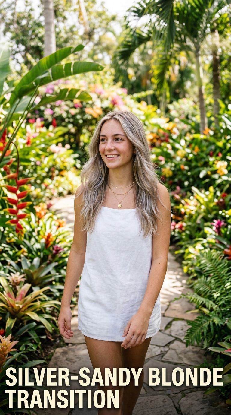 Silver-Sandy Blonde Transition