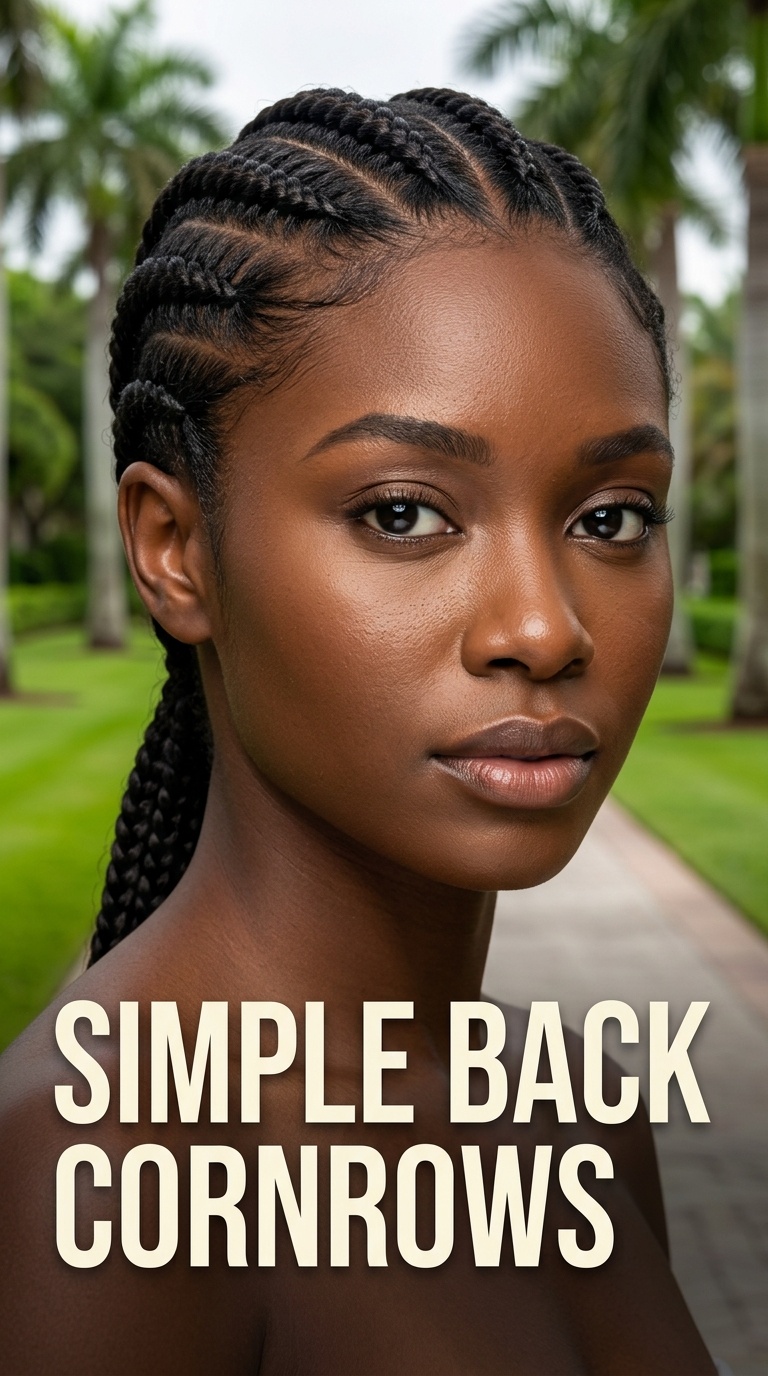 Simple Back Cornrows
