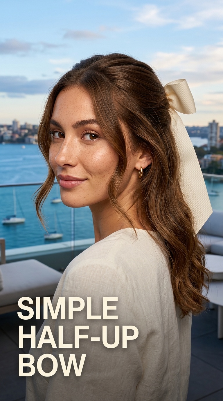 Simple Half-Up Bow