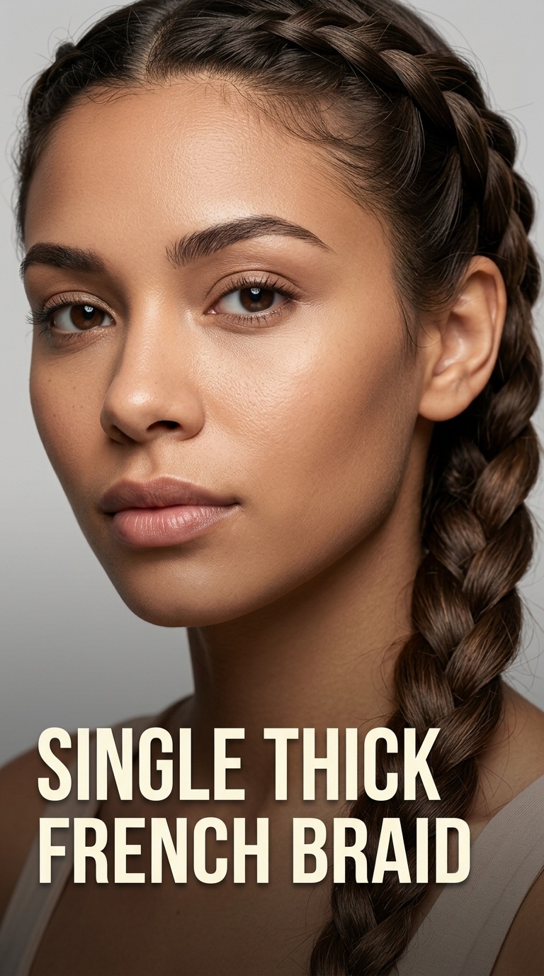 Single Thick French Braid