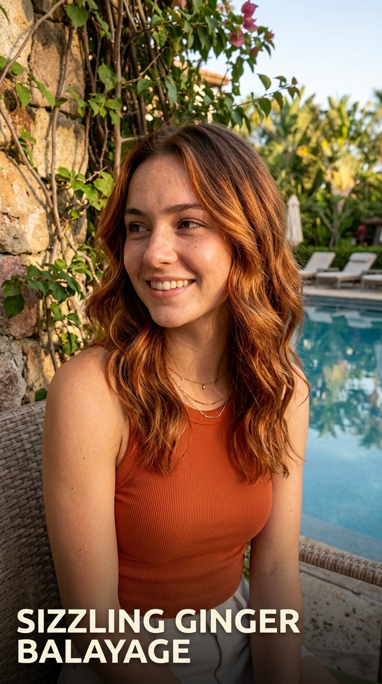 Sizzling Ginger Balayage