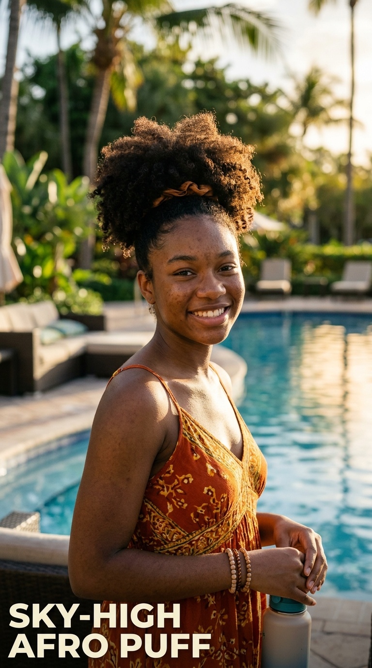 Sky-High Afro Puff