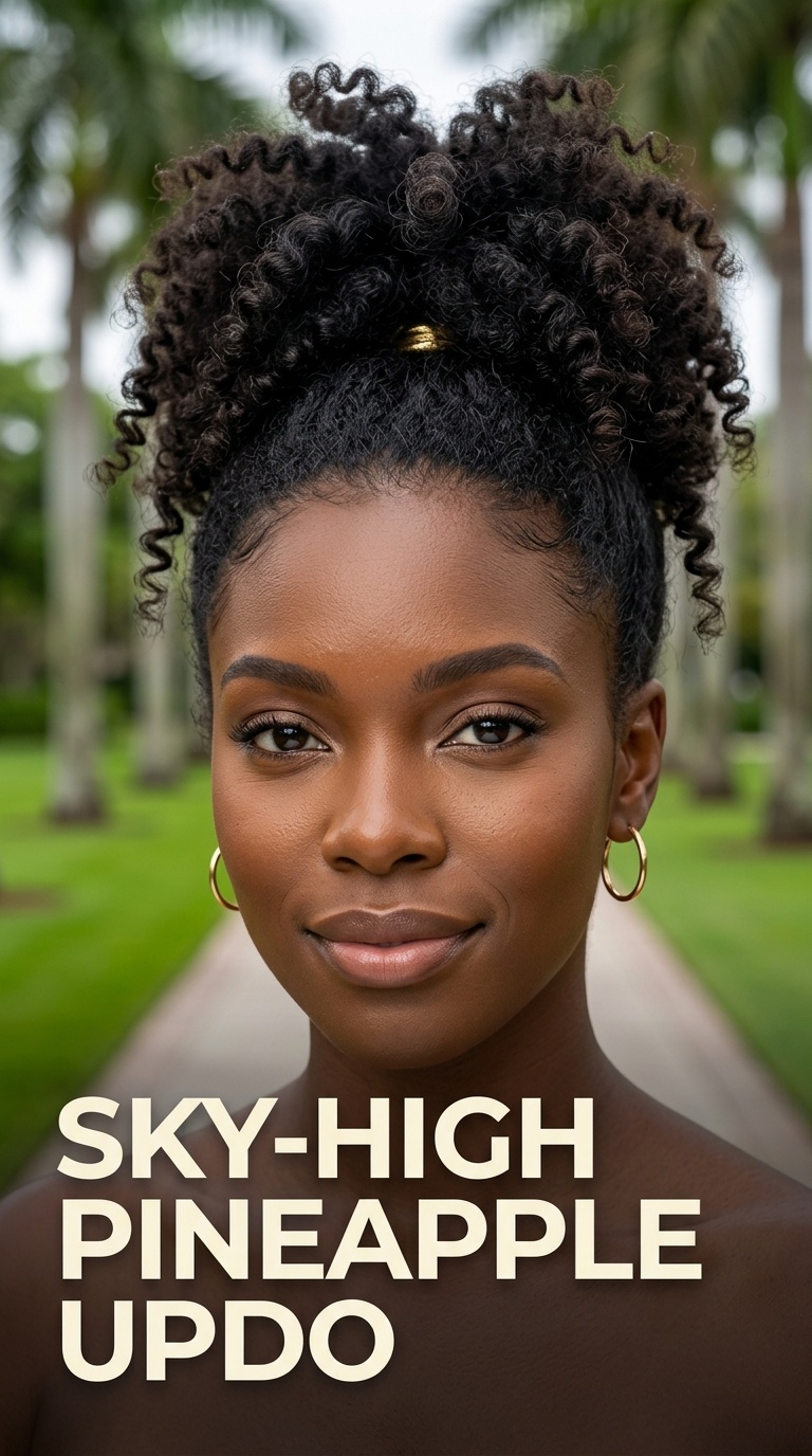 Sky-High Pineapple Updo