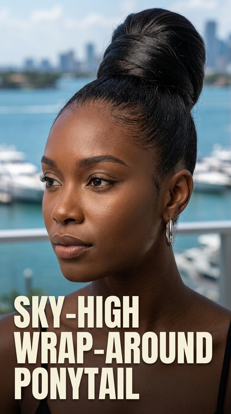 Sky-High Wrap-Around Ponytail