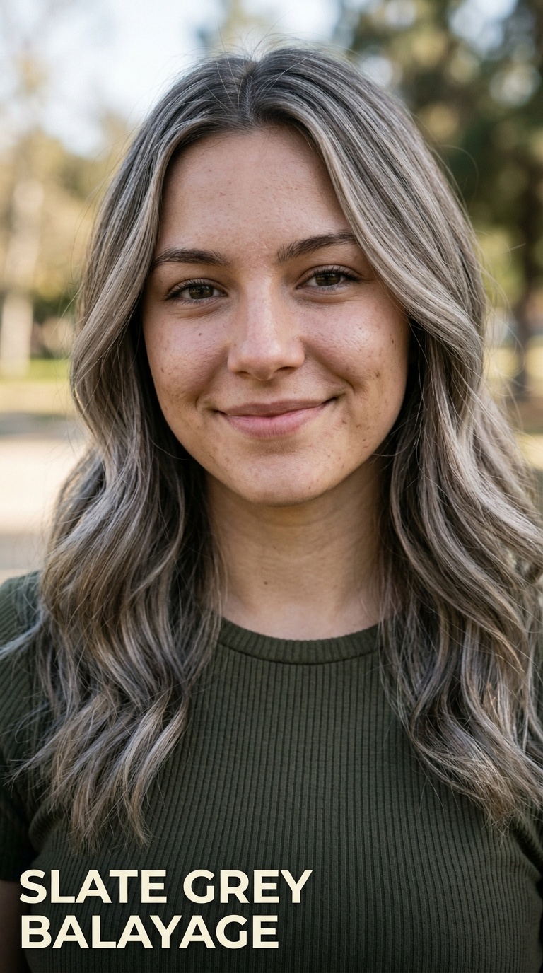 Slate Grey Balayage