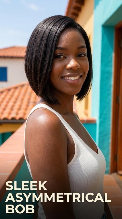 Sleek Asymmetrical Bob