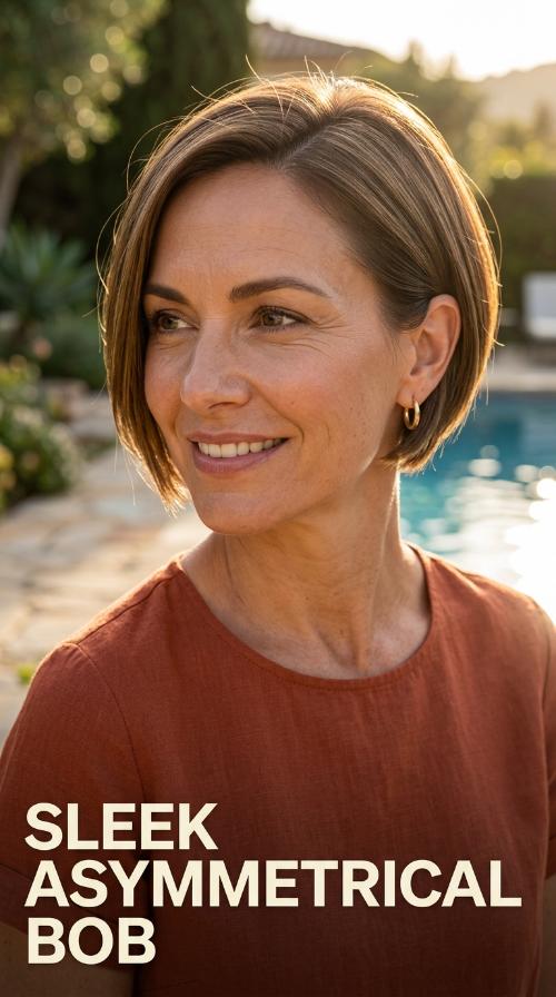 Sleek Asymmetrical Bob