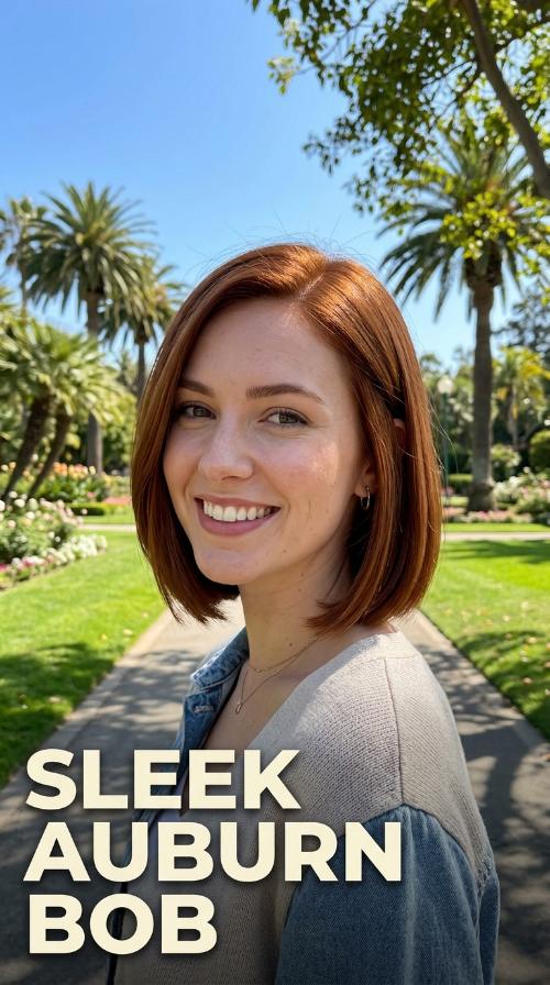 Sleek Auburn Bob