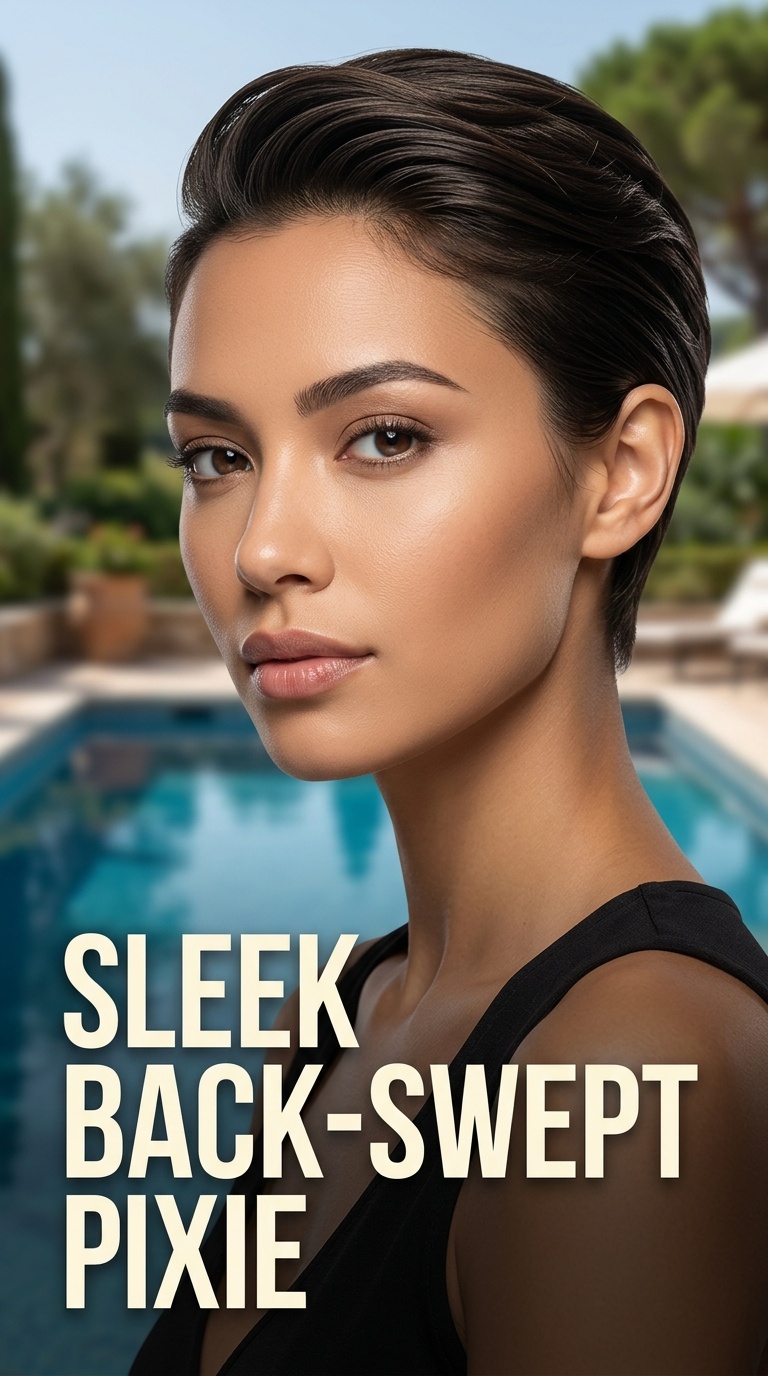 Sleek Back-Swept Pixie