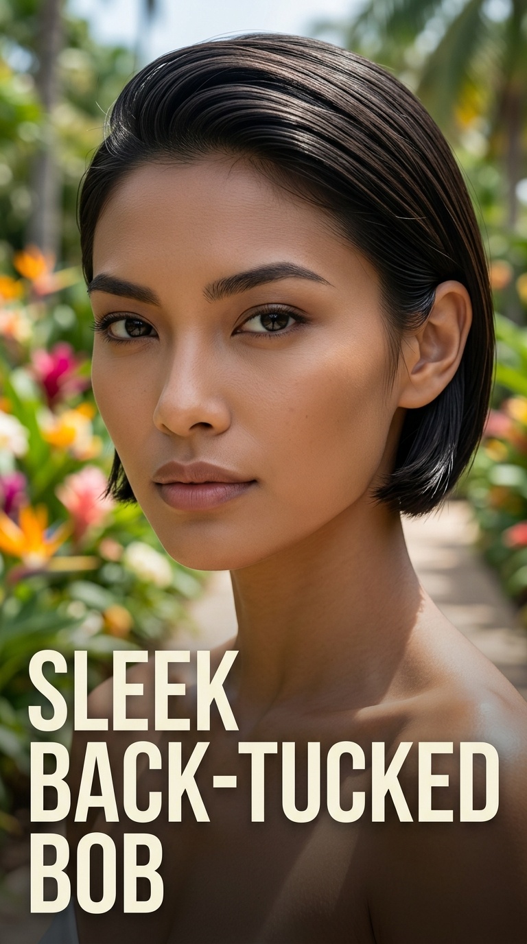 Sleek Back-Tucked Bob