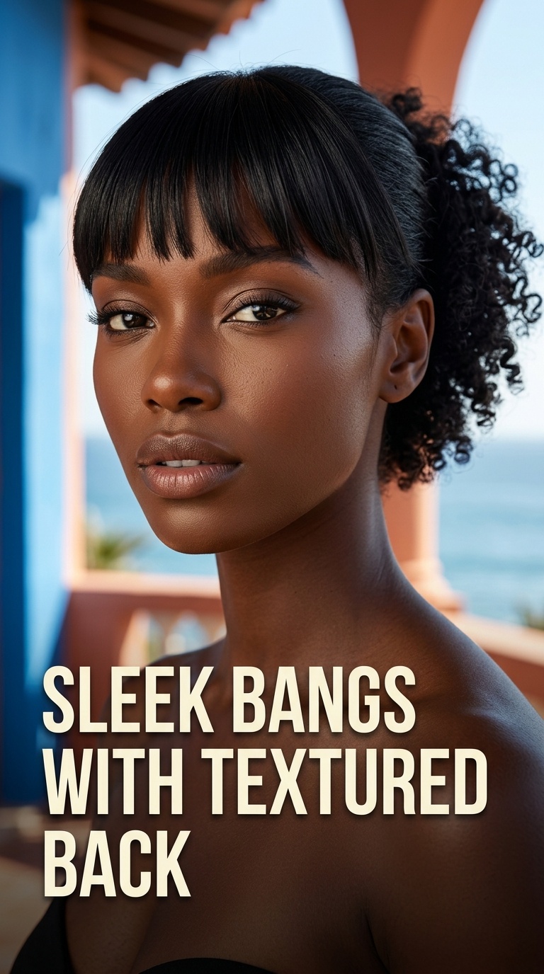 Sleek Bangs with Textured Back