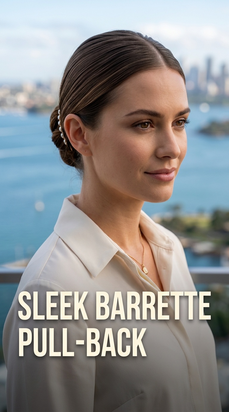 Sleek Barrette Pull-Back