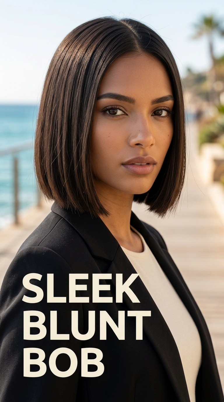 Sleek Blunt Bob