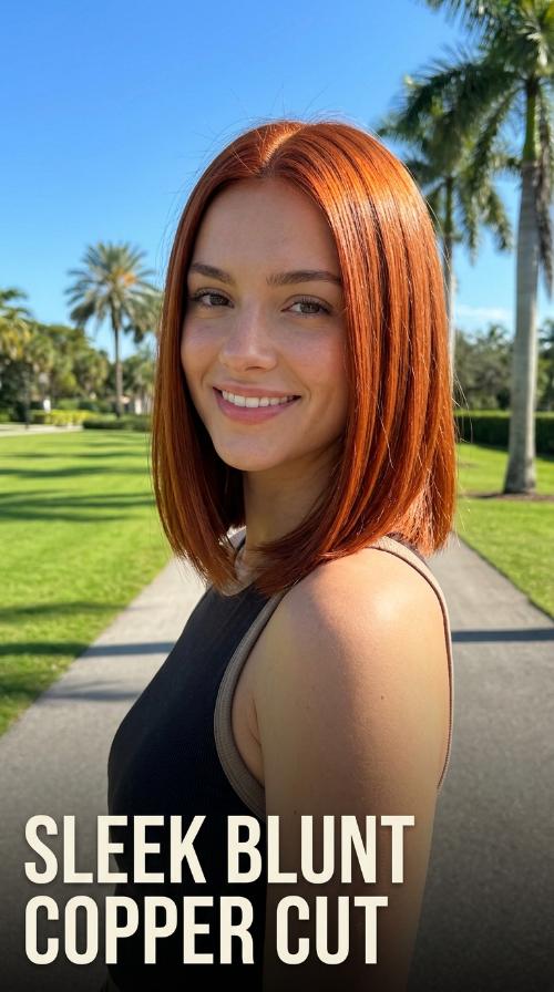 Sleek Blunt Copper Cut