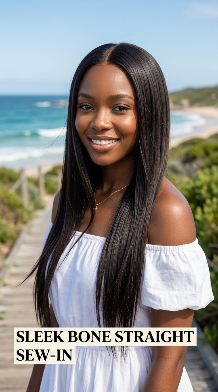Sleek Bone Straight Sew-in