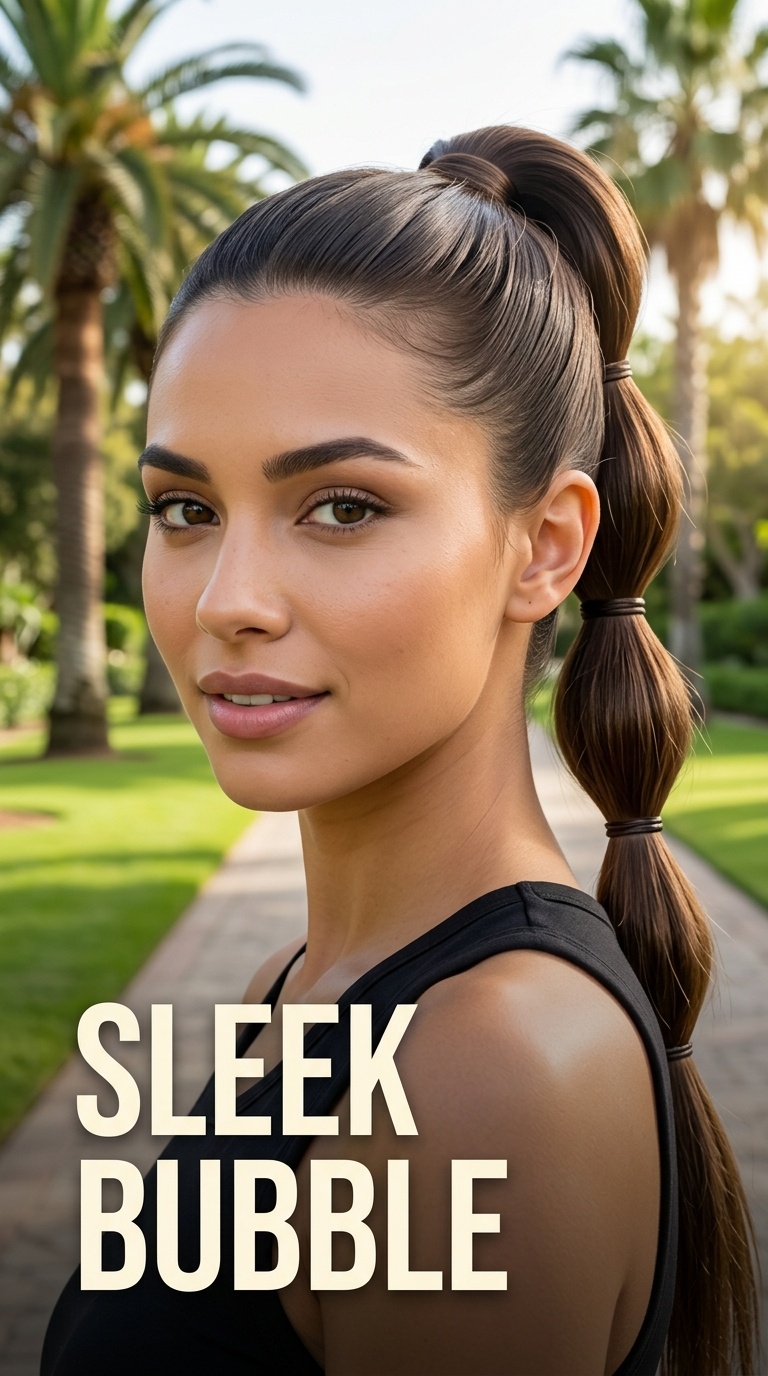 Sleek Bubble Ponytail