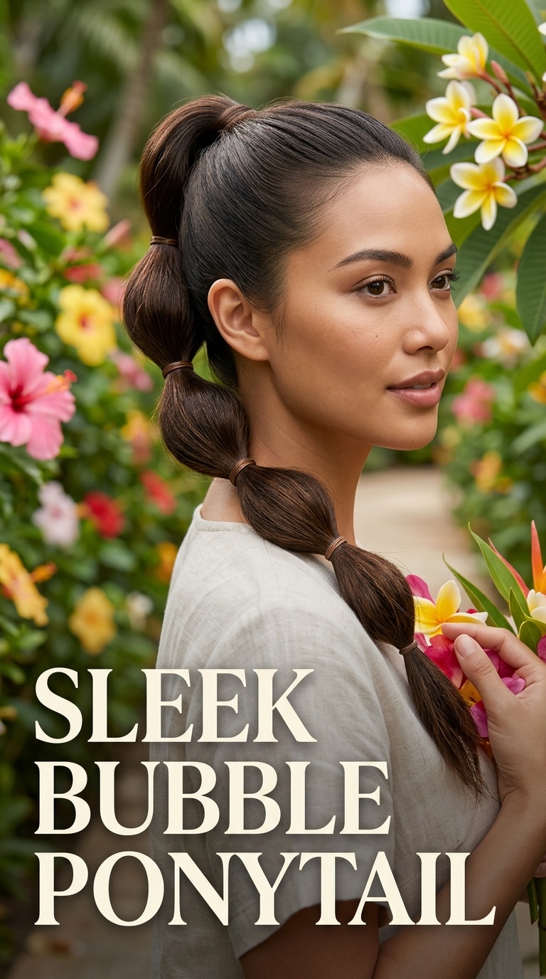 Sleek Bubble Ponytail