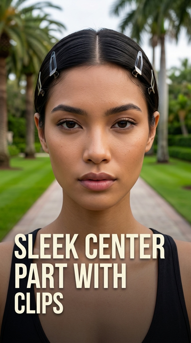 Sleek Center Part with Clips