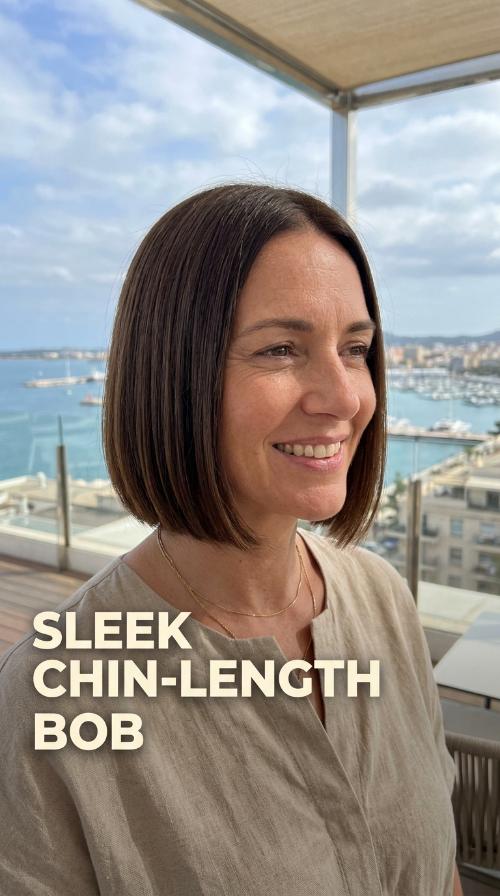 Sleek Chin-Length Bob