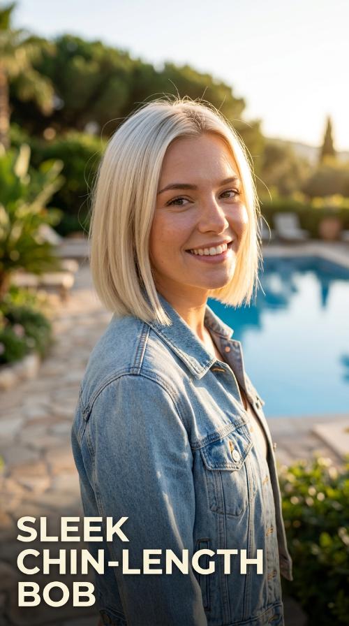 Sleek Chin-Length Bob