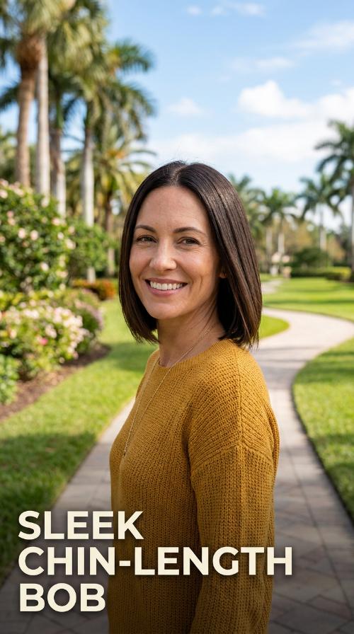 Sleek Chin-Length Bob
