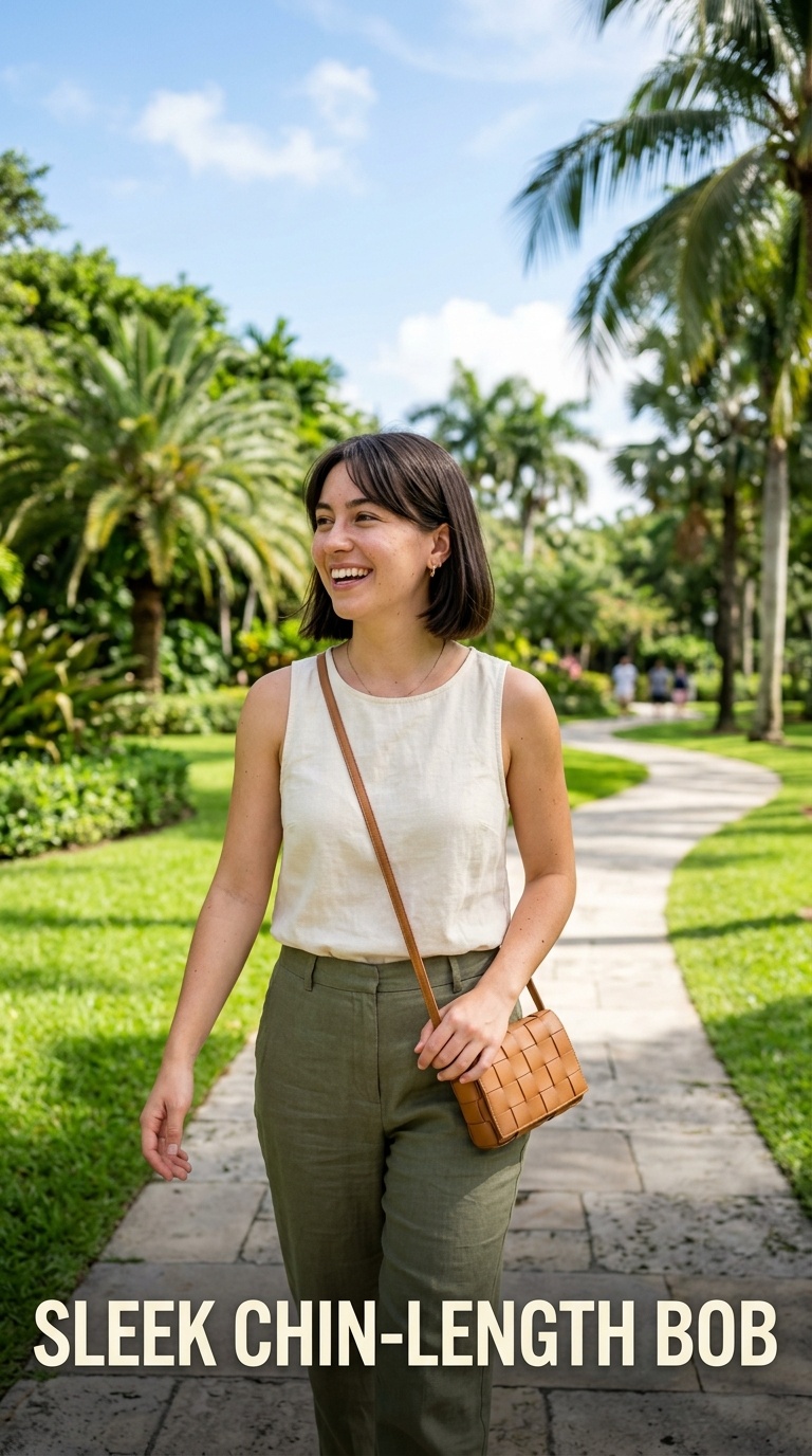 Sleek Chin-Length Bob