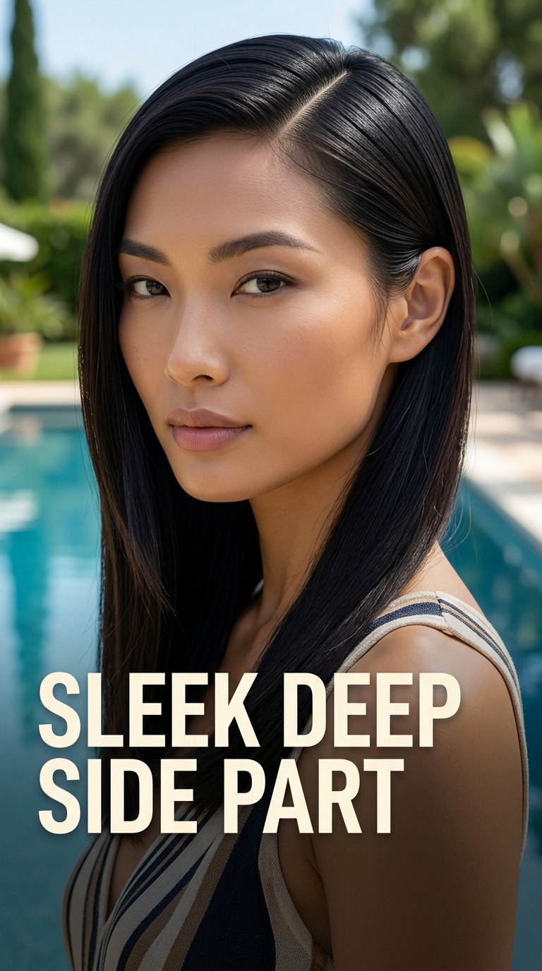 Sleek Deep Side Part