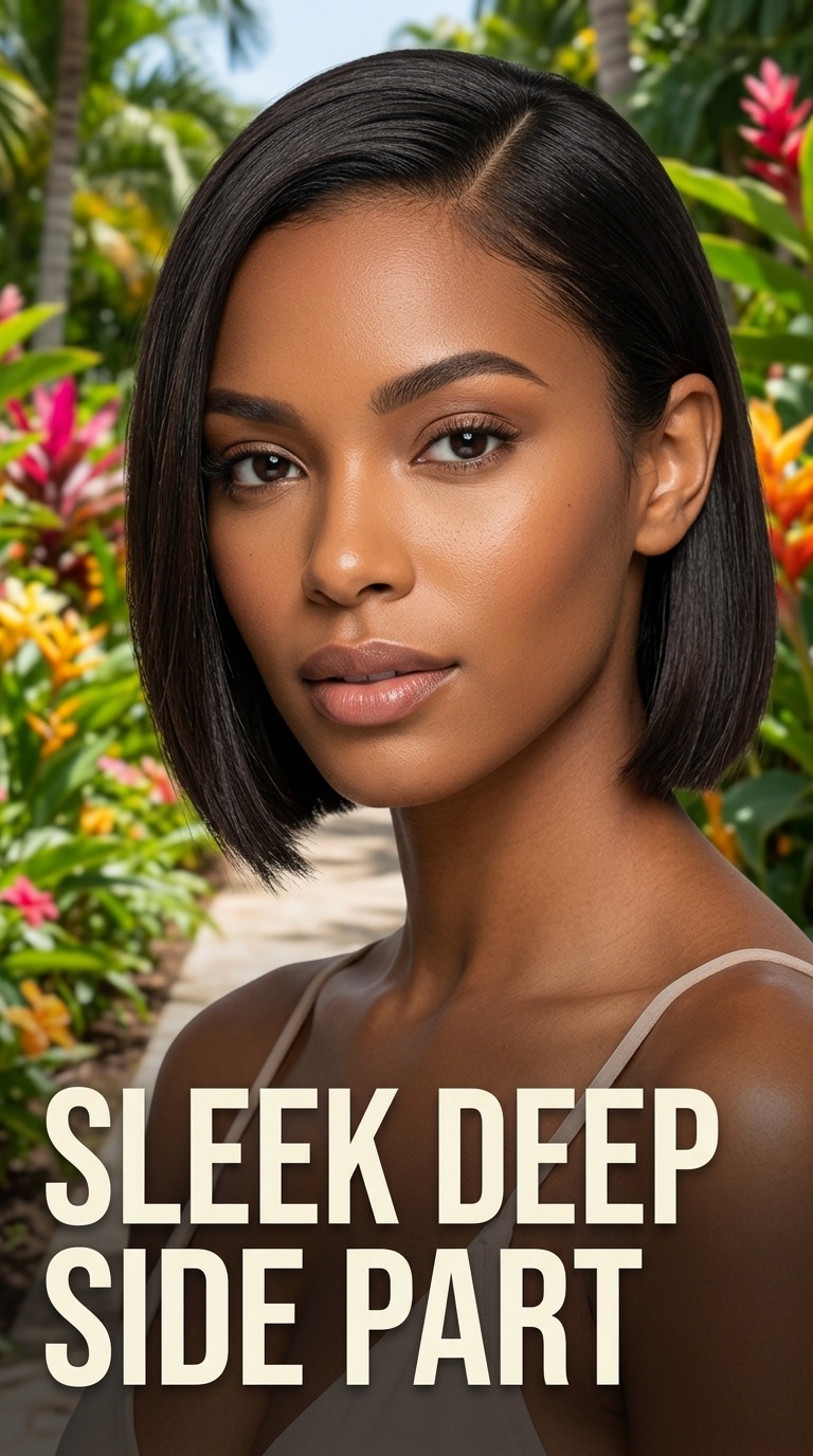 Sleek Deep Side Part