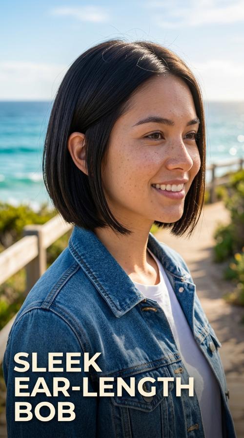 Sleek Ear-Length Bob