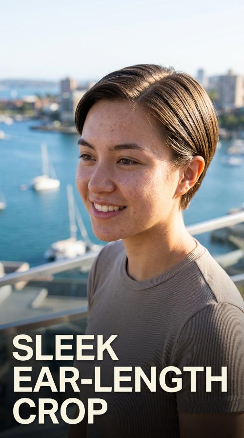 Sleek Ear-Length Crop
