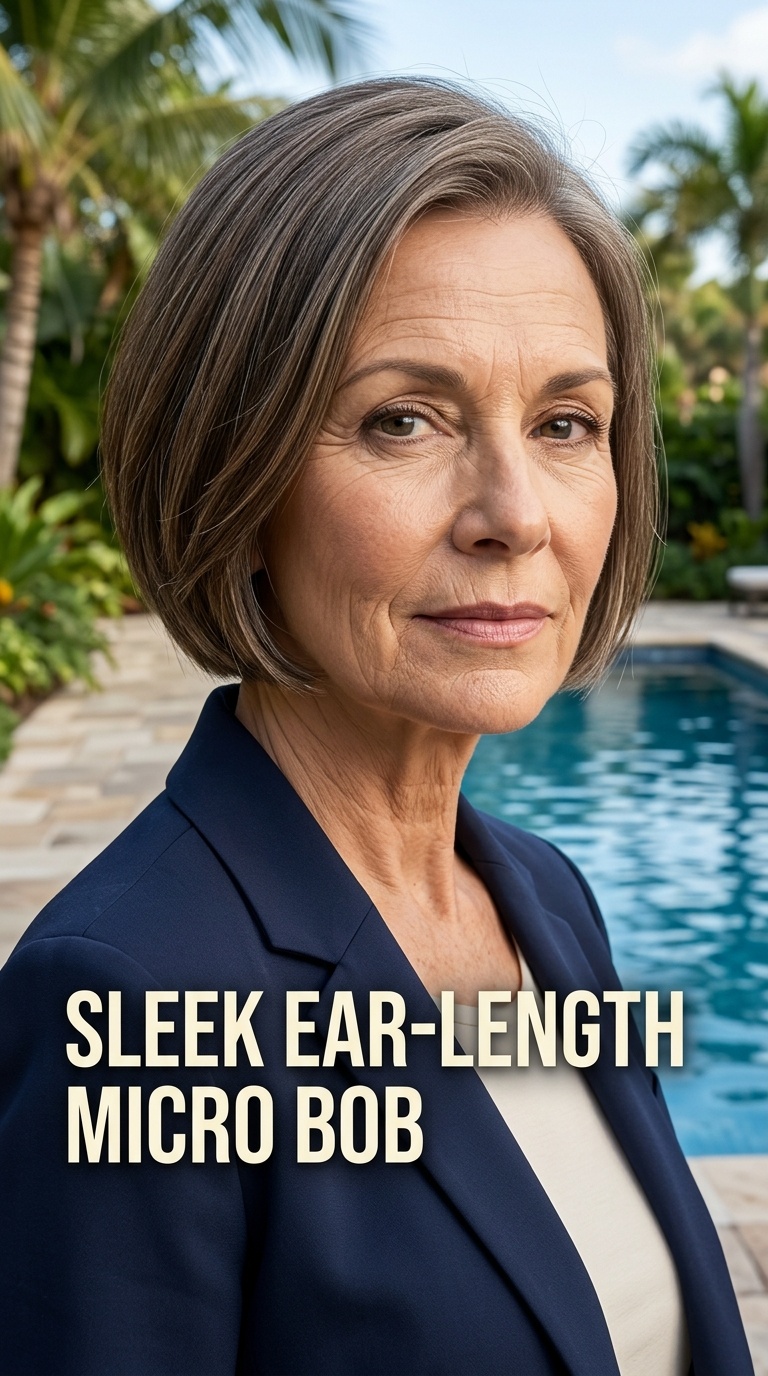 Sleek Ear-Length Micro Bob