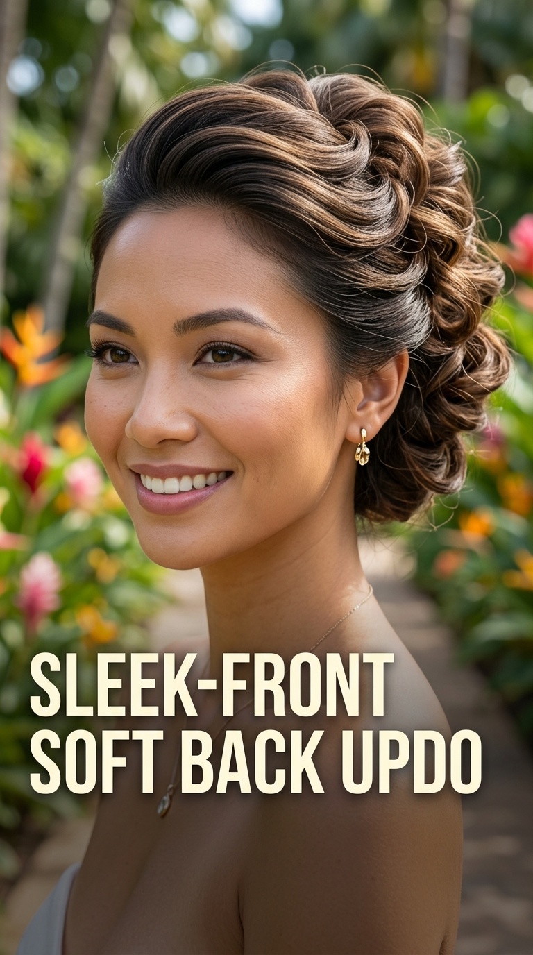 Sleek-Front Soft Back Updo