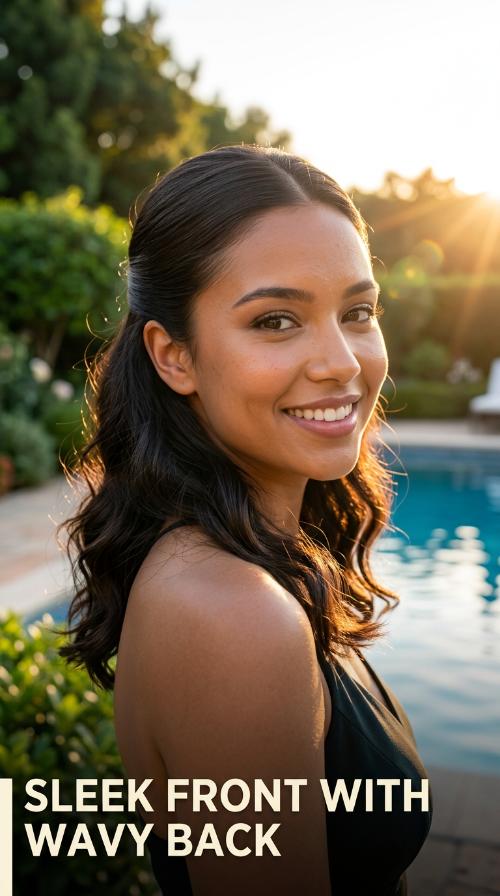 Sleek Front with Wavy Back