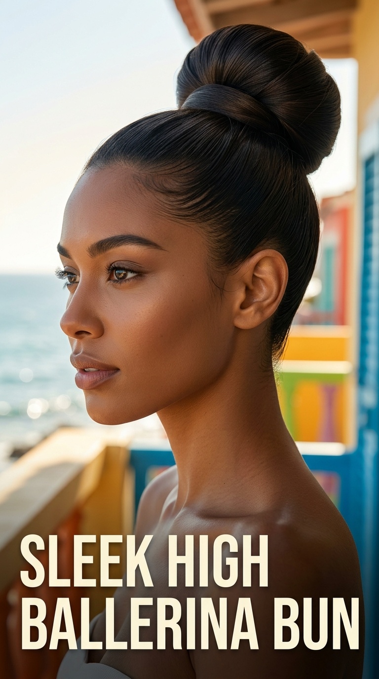 Sleek High Ballerina Bun
