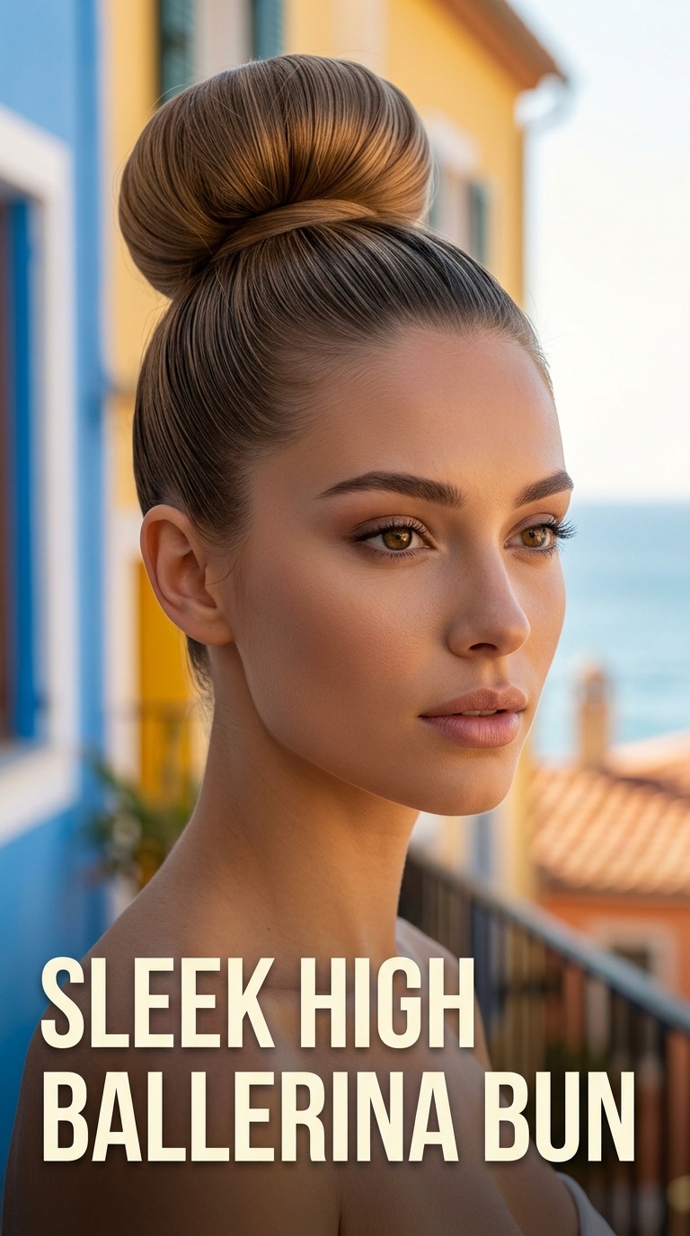 Sleek High Ballerina Bun