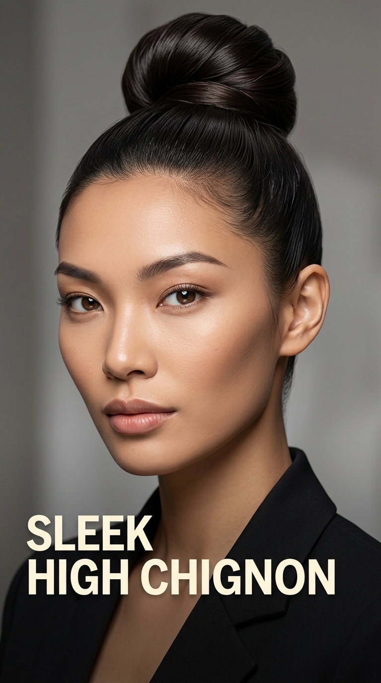 Sleek High Chignon