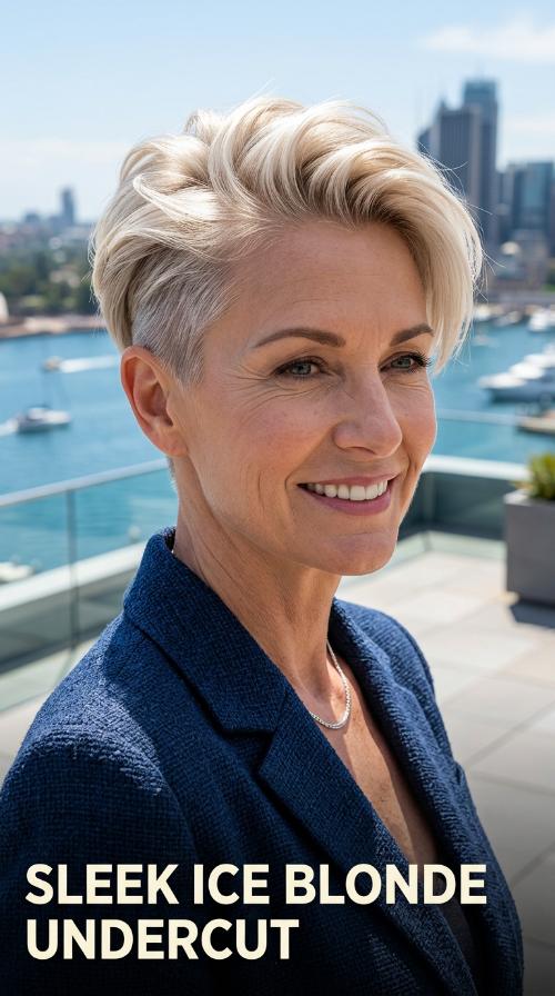 Sleek Ice Blonde Undercut