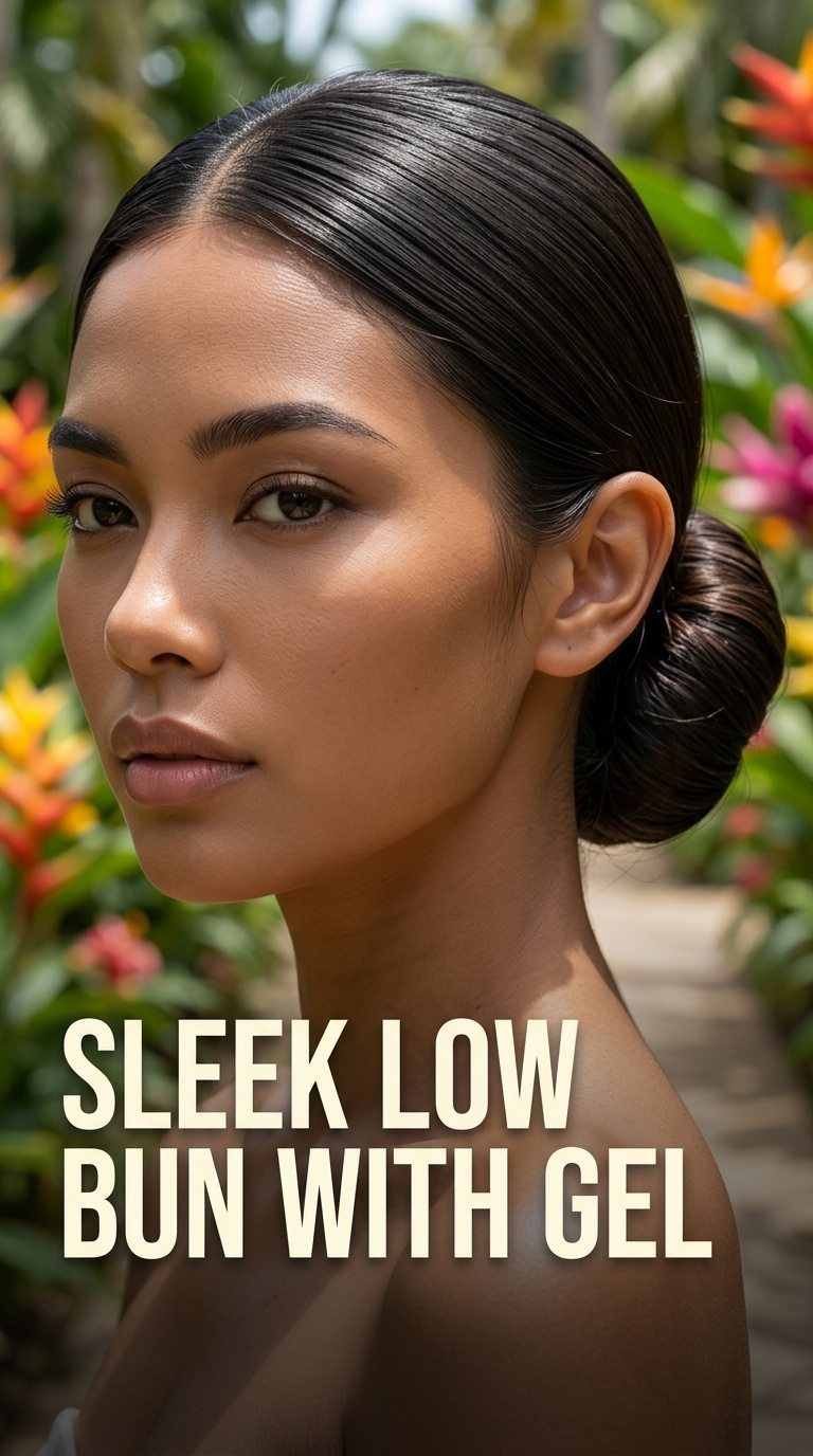 Sleek Low Bun with Gel