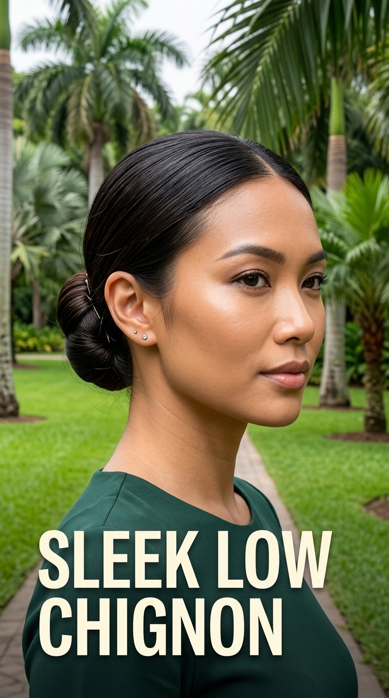 Sleek Low Chignon