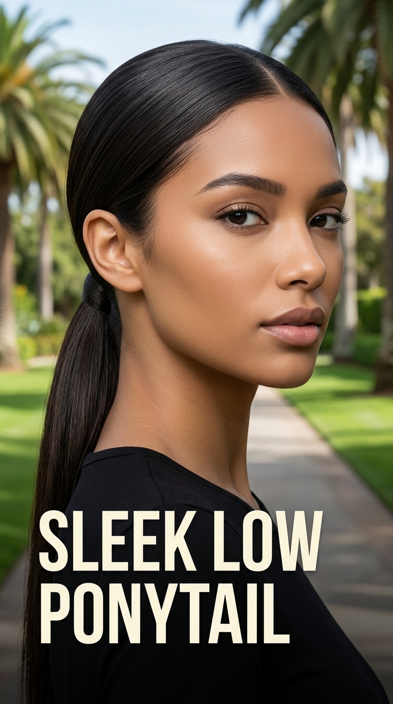 Sleek Low Ponytail