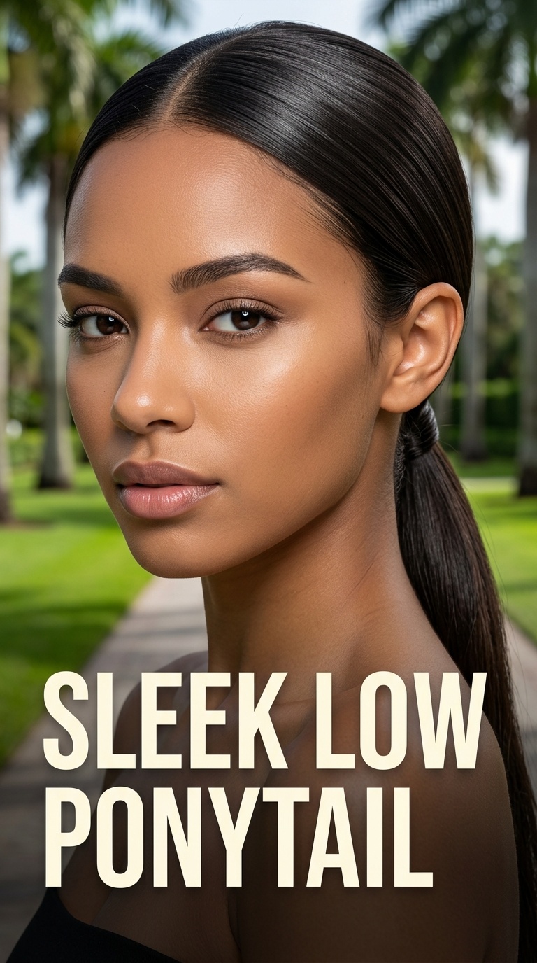 Sleek Low Ponytail