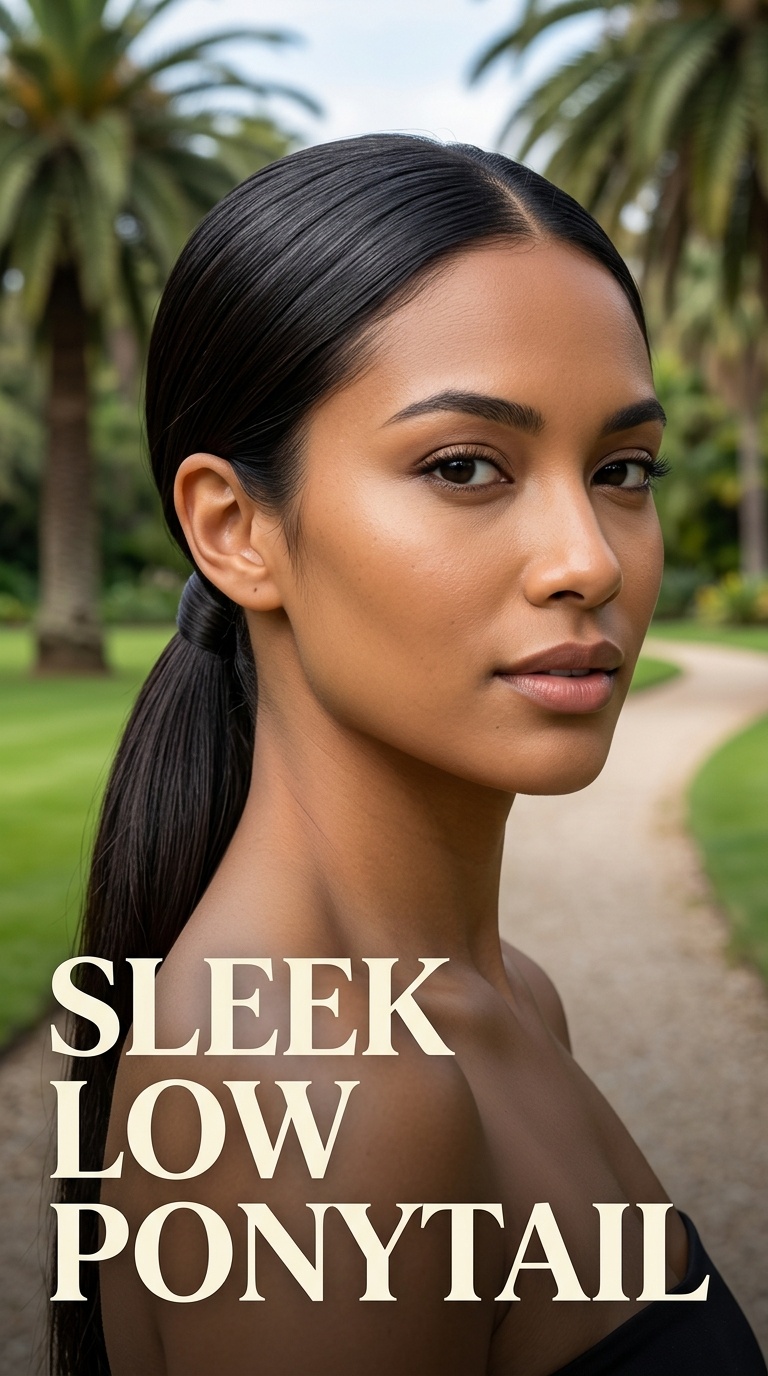 Sleek Low Ponytail