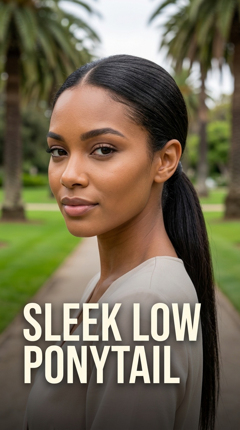 Sleek Low Ponytail