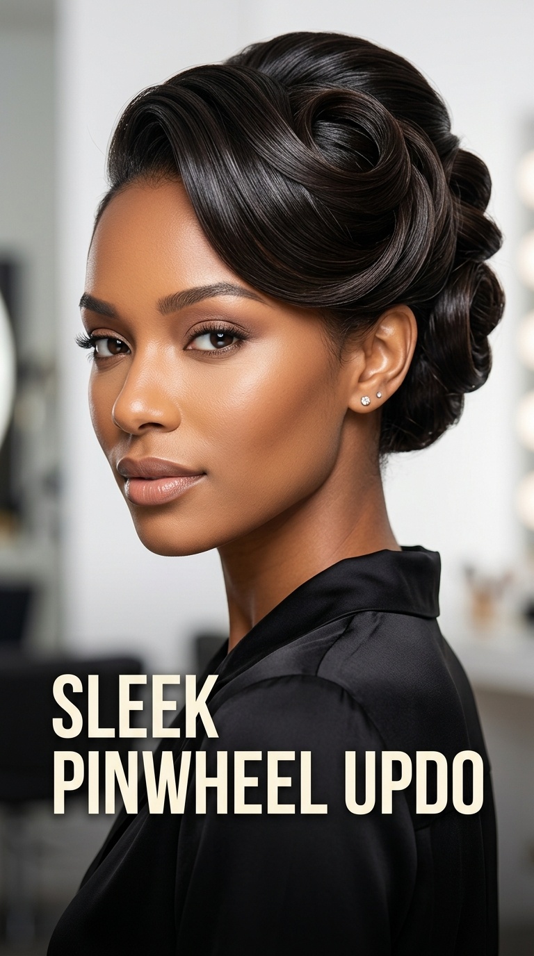 Sleek Pinwheel Updo