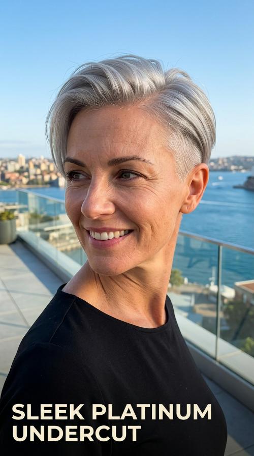 Sleek Platinum Undercut