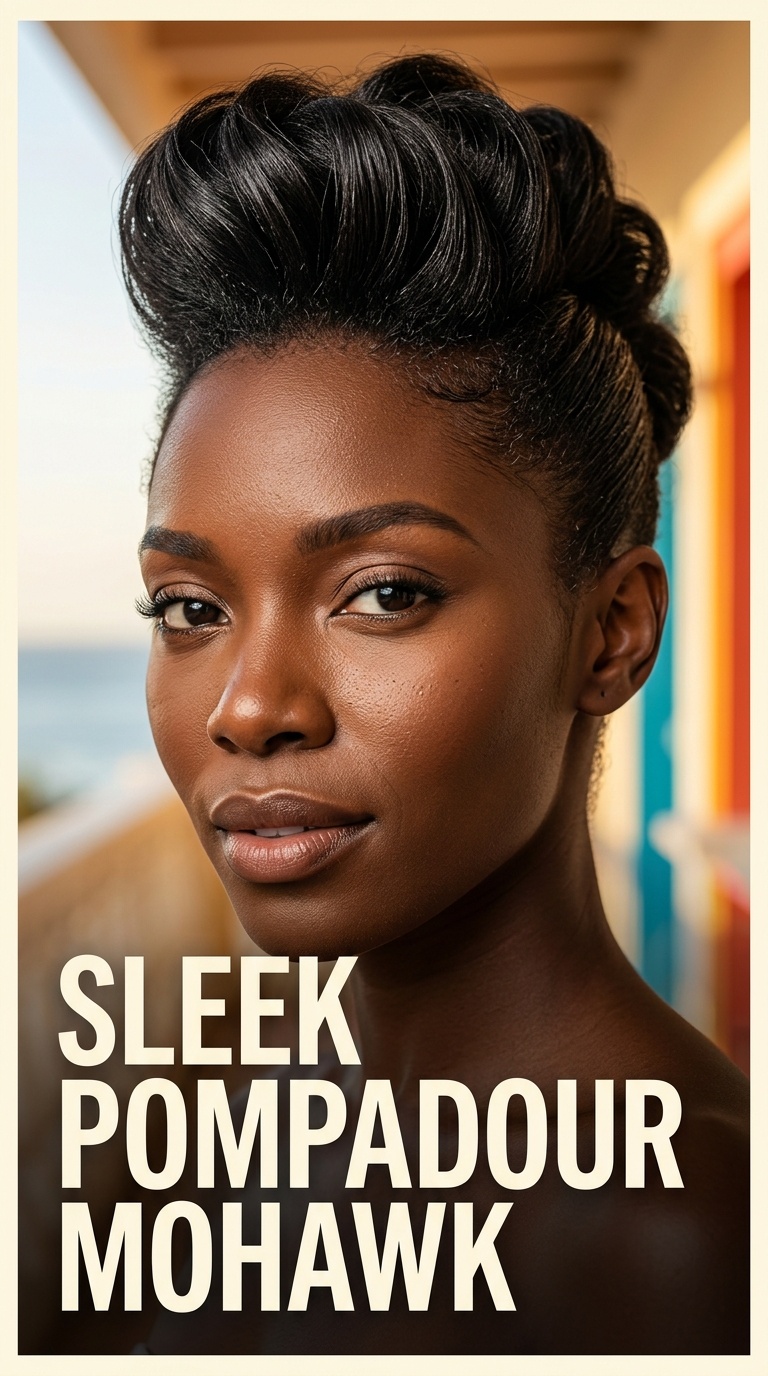 Sleek Pompadour Mohawk